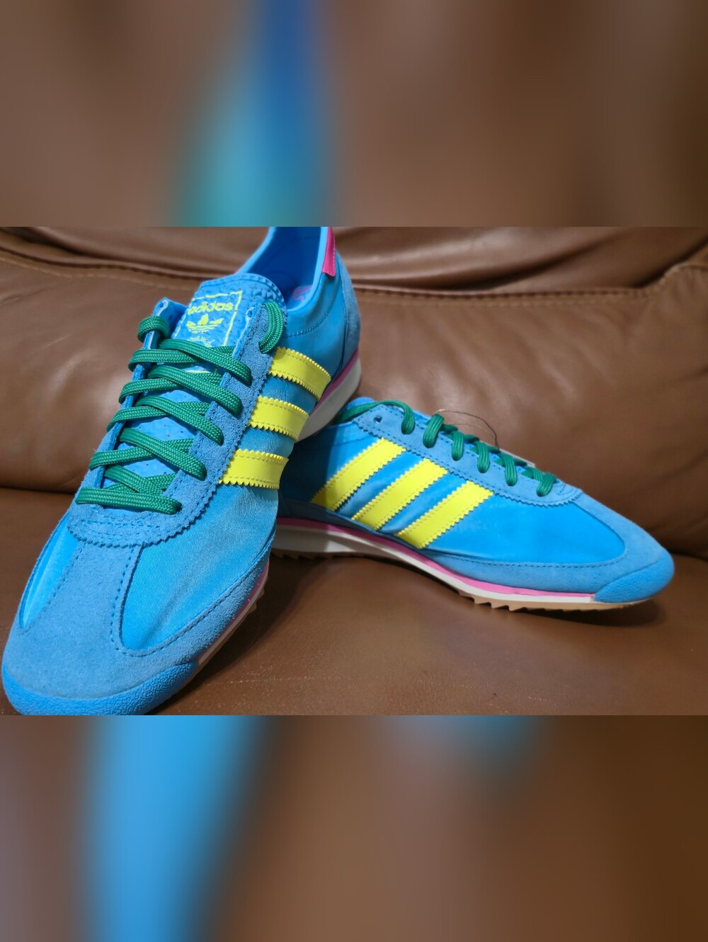 Adidas SL 72 Blue/Yellow/Pink Sneakers womens 7.5